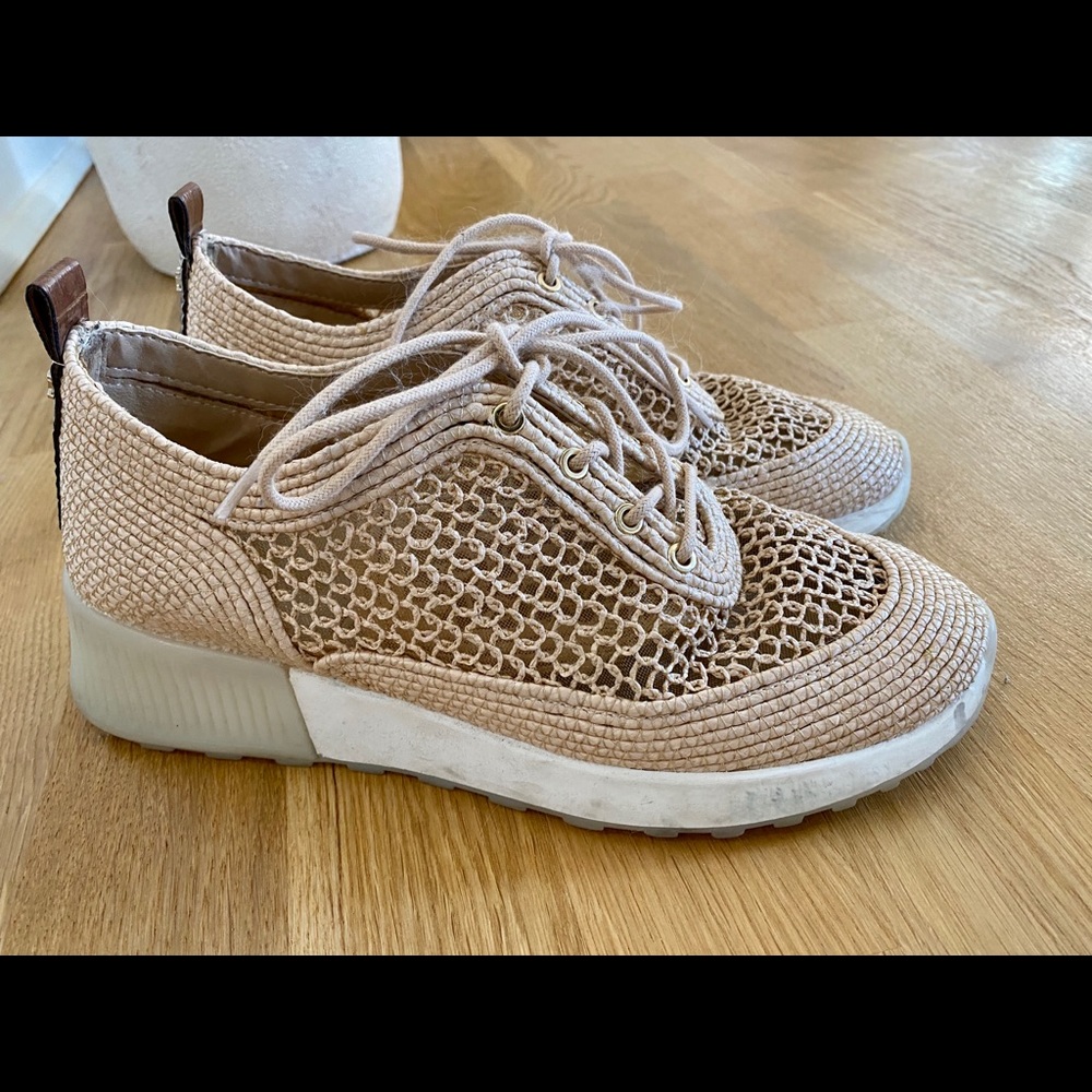 Sam Edelman Delma Raffia Lace-up Sneaker
